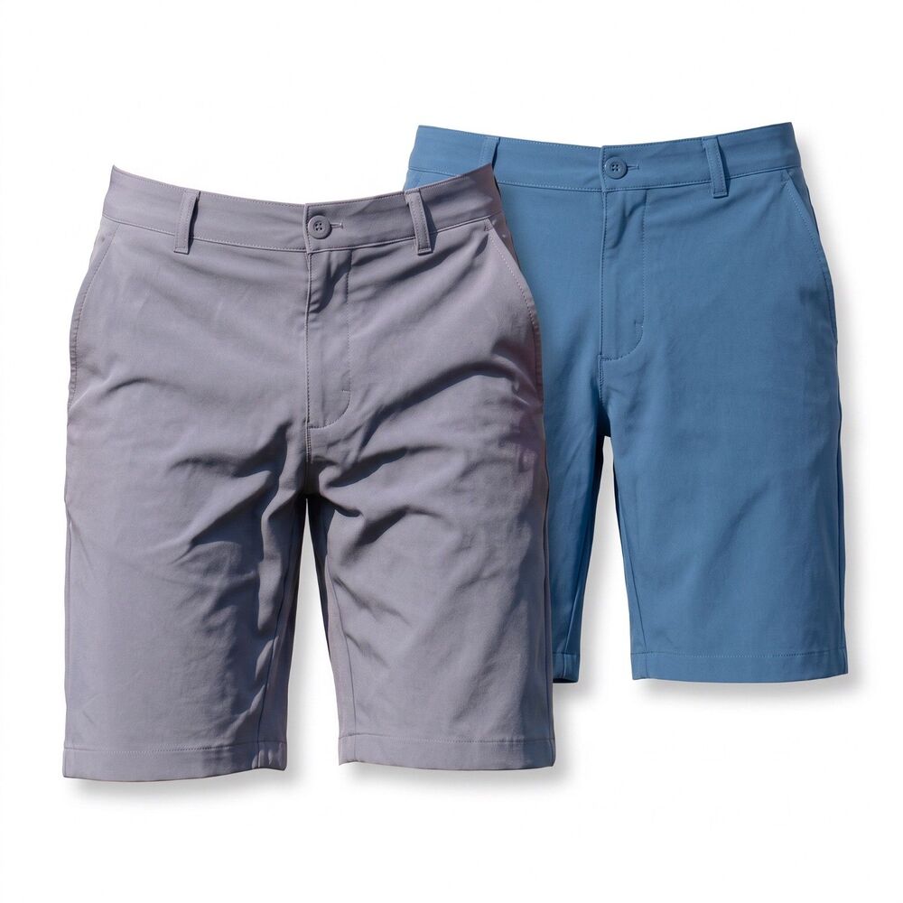 Lot of 2 Golf Shorts 9” Puma Grandslam Polyester Training Khaki Shorts 34” Med